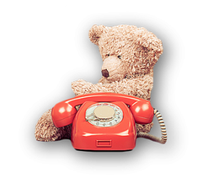 Teddy mit Telefon